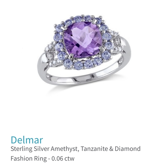 Delmar amethyst,tanzanite and diamond ring - Picture 3 of 4